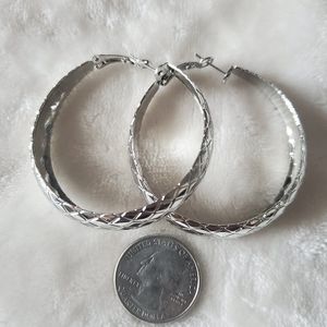 Silver hoop earrings